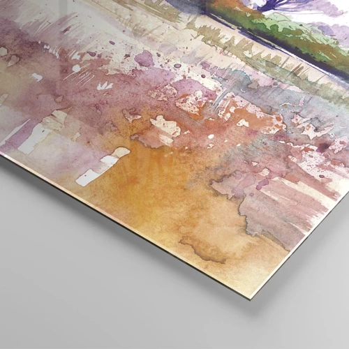 Glastavla - Bild på glas - Savannens färg - 120x80 cm