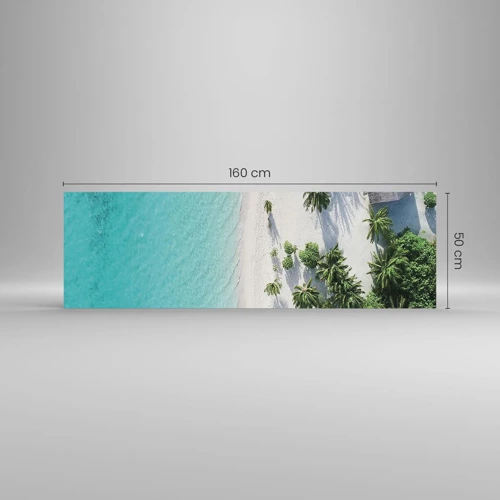 Glastavla - Bild på glas - Semester i paradiset - 160x50 cm