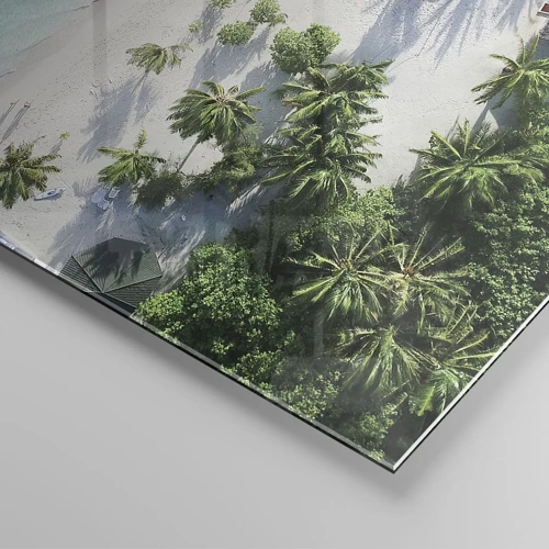 Glastavla - Bild på glas - Semester i paradiset - 30x30 cm