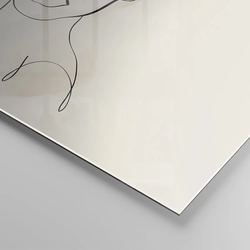 Glastavla - Bild på glas - Sensualitetens kontur - 40x40 cm