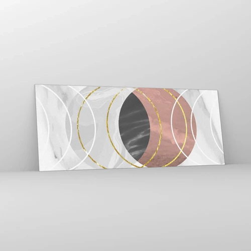 Glastavla - Bild på glas - Sfärernas musik - 100x40 cm