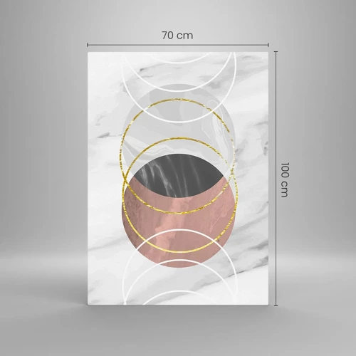 Glastavla - Bild på glas - Sfärernas musik - 70x100 cm