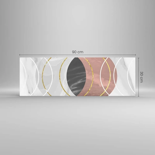 Glastavla - Bild på glas - Sfärernas musik - 90x30 cm