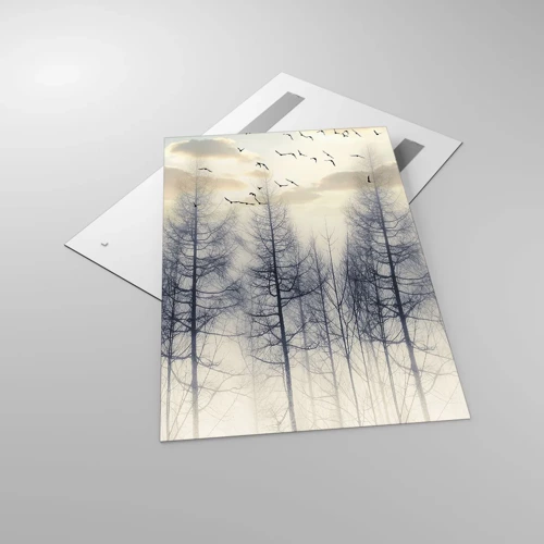 Glastavla - Bild på glas - Skogens andar - 80x120 cm