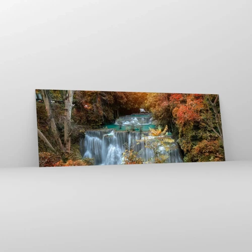 Glastavla - Bild på glas - Skogens skatt - 140x50 cm