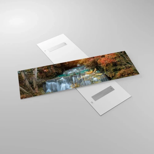 Glastavla - Bild på glas - Skogens skatt - 160x50 cm