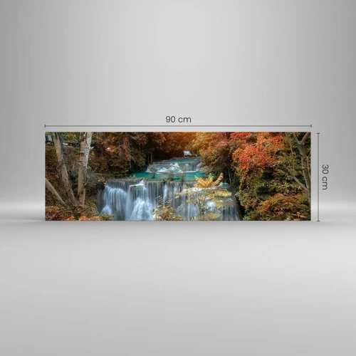 Glastavla - Bild på glas - Skogens skatt - 90x30 cm
