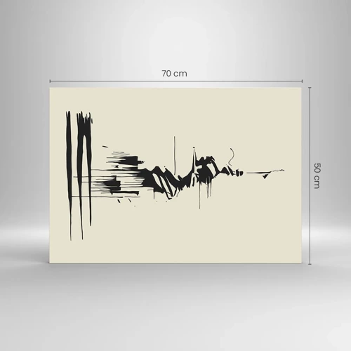 Glastavla - Bild på glas - Skyndsam abstraktion - 70x50 cm