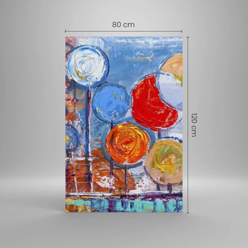Glastavla - Bild på glas - Slickepinnar - 80x120 cm