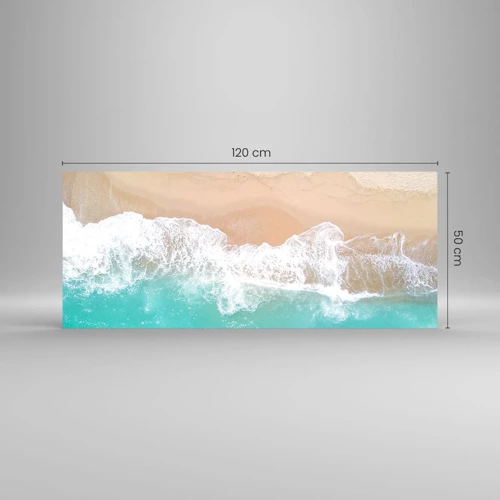 Glastavla - Bild på glas - Smekande beröring - 120x50 cm