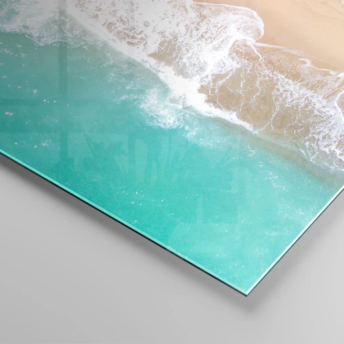 Glastavla - Bild på glas - Smekande beröring - 50x50 cm