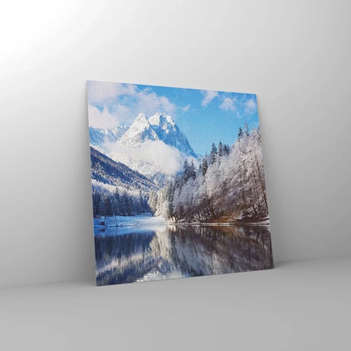 Glastavla - Bild på glas - Snövakt - 30x30 cm