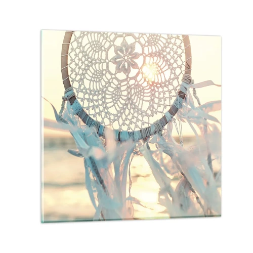 Glastavla - Bild på glas - Spetstotem - 30x30 cm