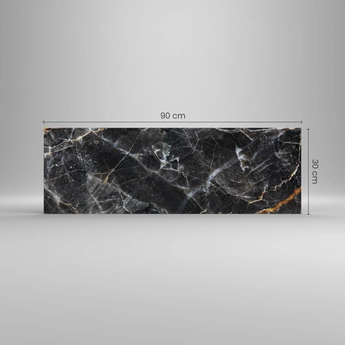 Glastavla - Bild på glas - Stenens interna liv - 90x30 cm