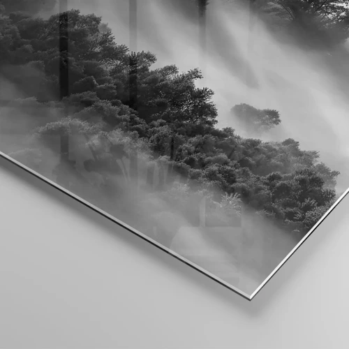 Glastavla - Bild på glas - Stiger ur sömnen - 60x60 cm