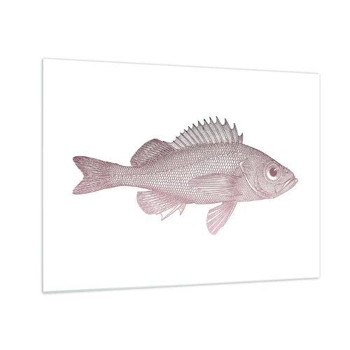 Glastavla - Bild på glas - Storögd fisk - 70x50 cm