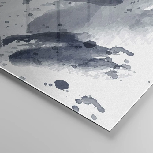 Glastavla - Bild på glas - Studie om vattnets natur - 70x70 cm