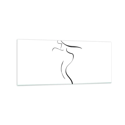 Glastavla - Bild på glas - Svårfångad som en våg - 120x50 cm
