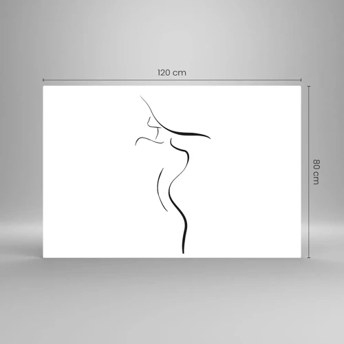 Glastavla - Bild på glas - Svårfångad som en våg - 120x80 cm