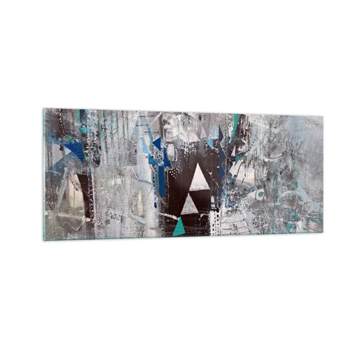 Glastavla - Bild på glas - Trianglarnas överordnade ordning - 100x40 cm