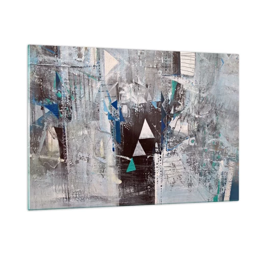 Glastavla - Bild på glas - Trianglarnas överordnade ordning - 120x80 cm