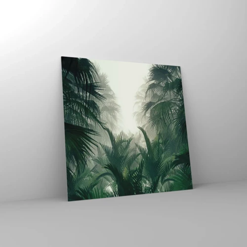 Glastavla - Bild på glas - Tropisk hemlighet - 60x60 cm