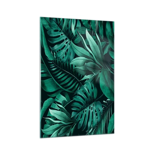 Glastavla - Bild på glas - Tropiska grönskans djup - 70x100 cm
