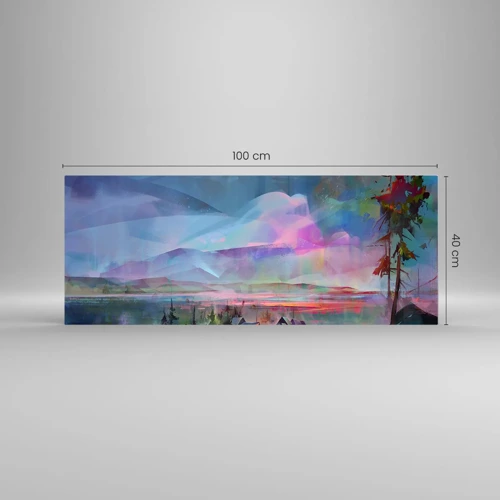 Glastavla - Bild på glas - Under en vänlig himmel - 100x40 cm