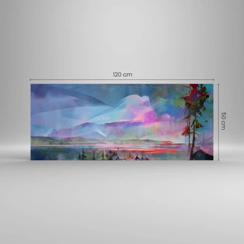 Glastavla - Bild på glas - Under en vänlig himmel - 120x50 cm