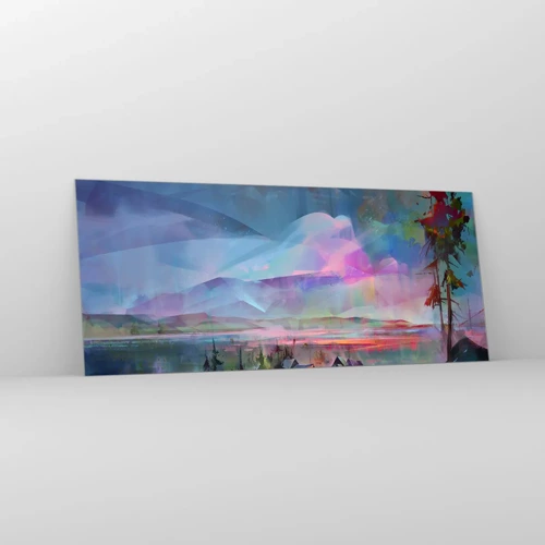 Glastavla - Bild på glas - Under en vänlig himmel - 120x50 cm