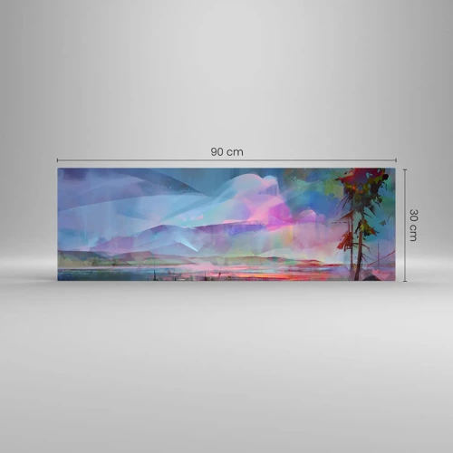 Glastavla - Bild på glas - Under en vänlig himmel - 90x30 cm