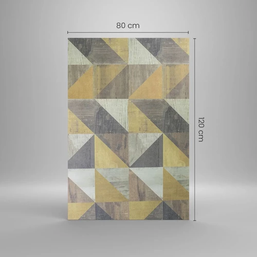 Glastavla - Bild på glas - Under triangelns vinkel - 80x120 cm