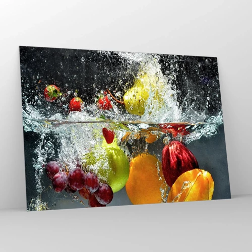 Glastavla - Bild på glas - Uppfriskande frukt - 100x70 cm