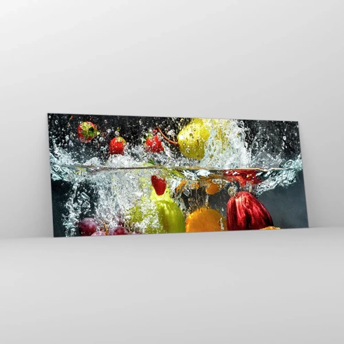 Glastavla - Bild på glas - Uppfriskande frukt - 120x50 cm