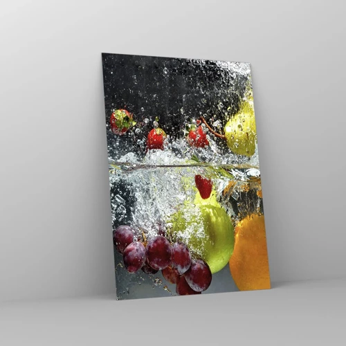 Glastavla - Bild på glas - Uppfriskande frukt - 70x100 cm