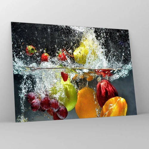 Glastavla - Bild på glas - Uppfriskande frukt - 70x50 cm