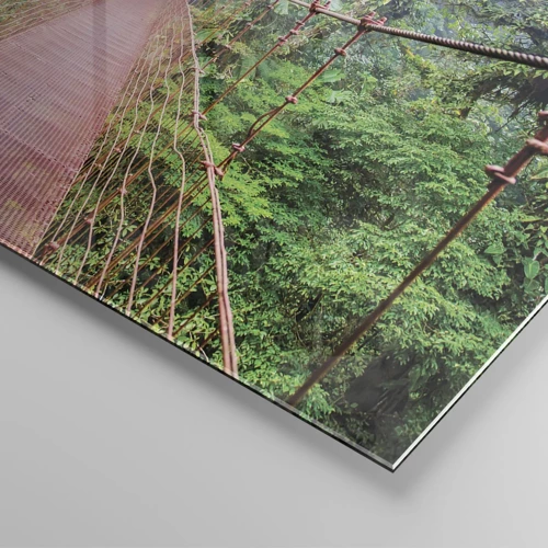 Glastavla - Bild på glas - Upphängd i trädkronorna - 120x80 cm