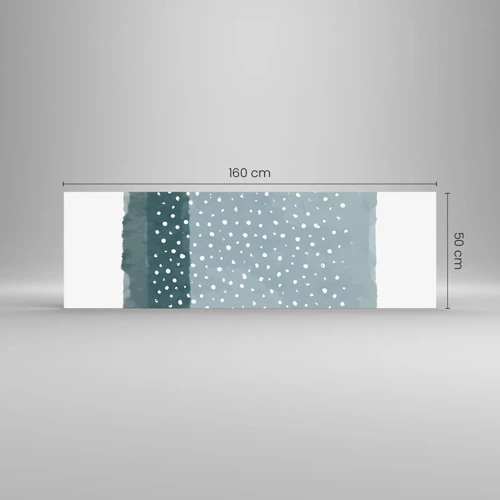 Glastavla - Bild på glas - Uppstådda ur det blåa - 160x50 cm