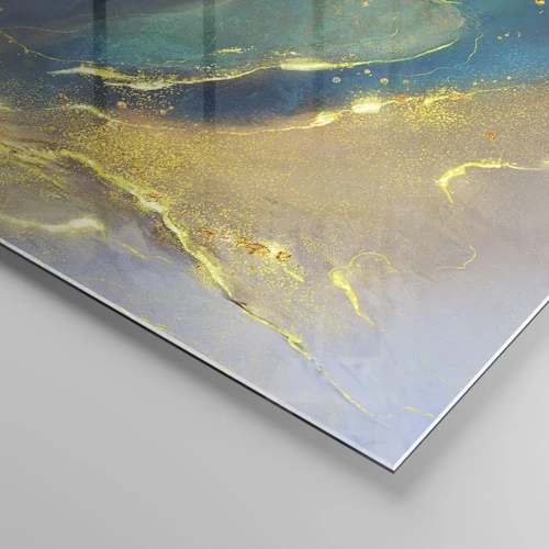Glastavla - Bild på glas - Utspillt guld - 70x70 cm