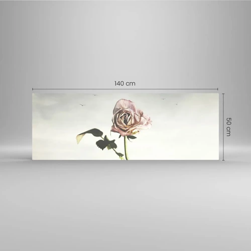 Glastavla - Bild på glas - Vårens välkomst - 140x50 cm