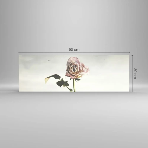 Glastavla - Bild på glas - Vårens välkomst - 90x30 cm