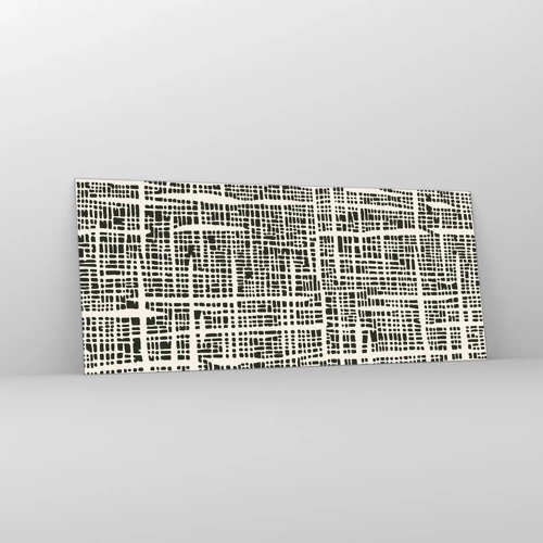 Glastavla - Bild på glas - Vävd komposition - 120x50 cm