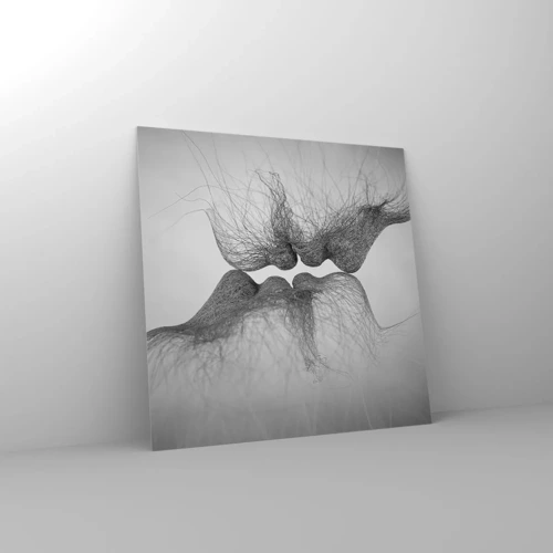 Glastavla - Bild på glas - Vindens kyss - 70x70 cm