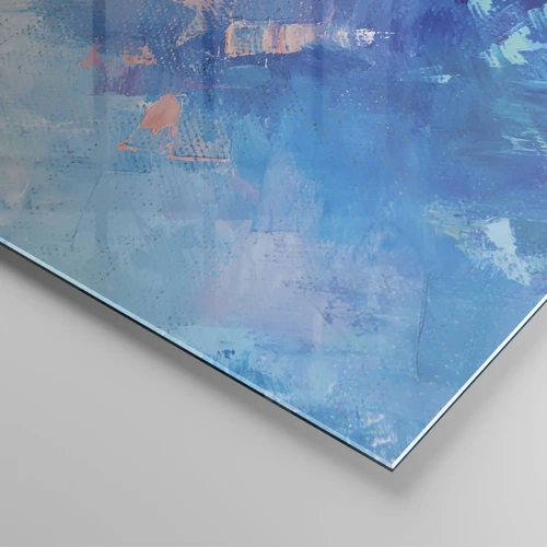 Glastavla - Bild på glas - Vinterabstraktion - 70x70 cm