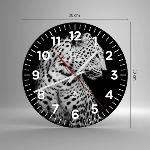 Väggklocka - Klocka på glas - Perfekt höger profil! - 30x30 cm