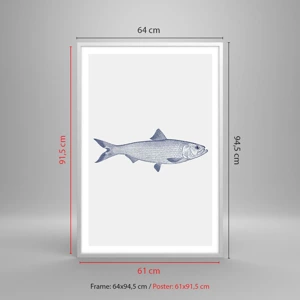 Affisch i vit ram - Hälsningar från de nordliga haven - 61x91 cm