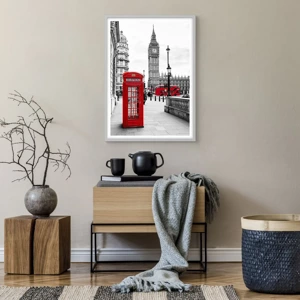 Affisch i vit ram - London utan tvekan - 50x70 cm