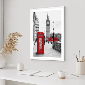 Affisch i vit ram - London utan tvekan - 50x70 cm