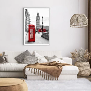 Affisch i vit ram - London utan tvekan - 70x100 cm