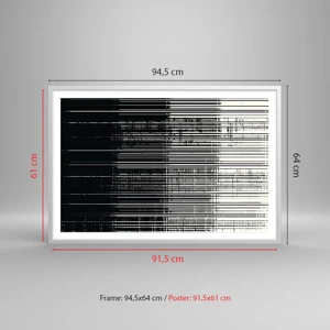 Affisch i vit ram - Vågor och vibrationer - 91x61 cm